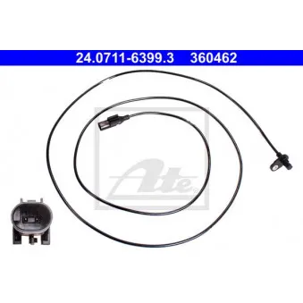 Capteur, vitesse de roue ATE 24.0711-6399.3