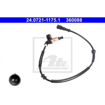 Capteur, vitesse de roue ATE 24.0721-1175.1
