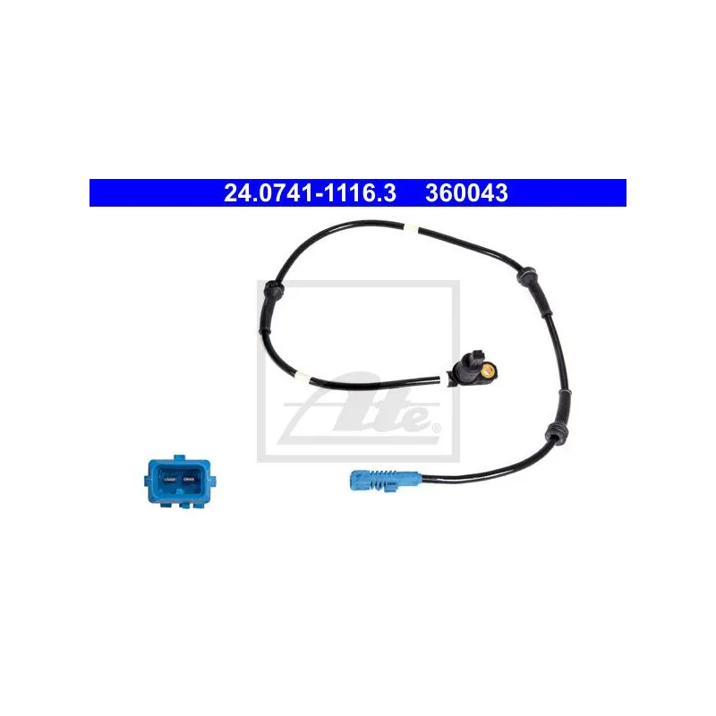 Capteur, vitesse de roue ATE 24.0741-1116.3