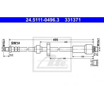 Flexible de frein ATE 24.5111-0496.3