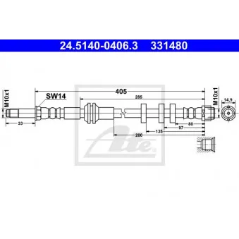 Flexible de frein ATE 24.5140-0406.3
