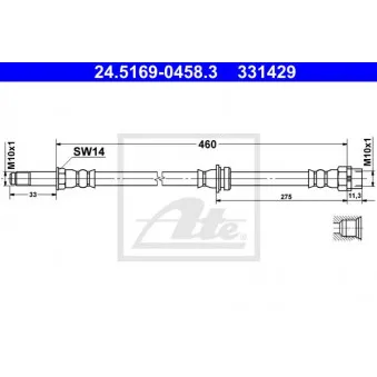 Flexible de frein ATE 24.5169-0458.3