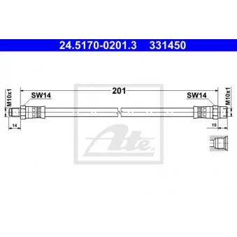 Flexible de frein ATE 24.5170-0201.3