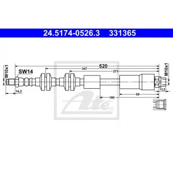 Flexible de frein ATE 24.5174-0526.3