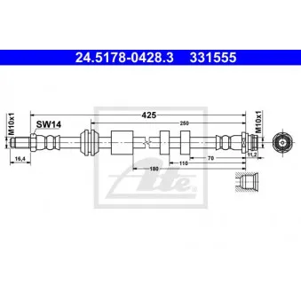 Flexible de frein ATE 24.5178-0428.3