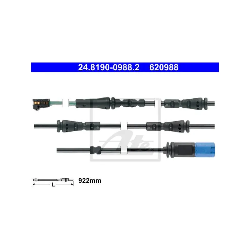 Contact d'avertissement, usure des plaquettes de frein ATE 24.8190-0988.2