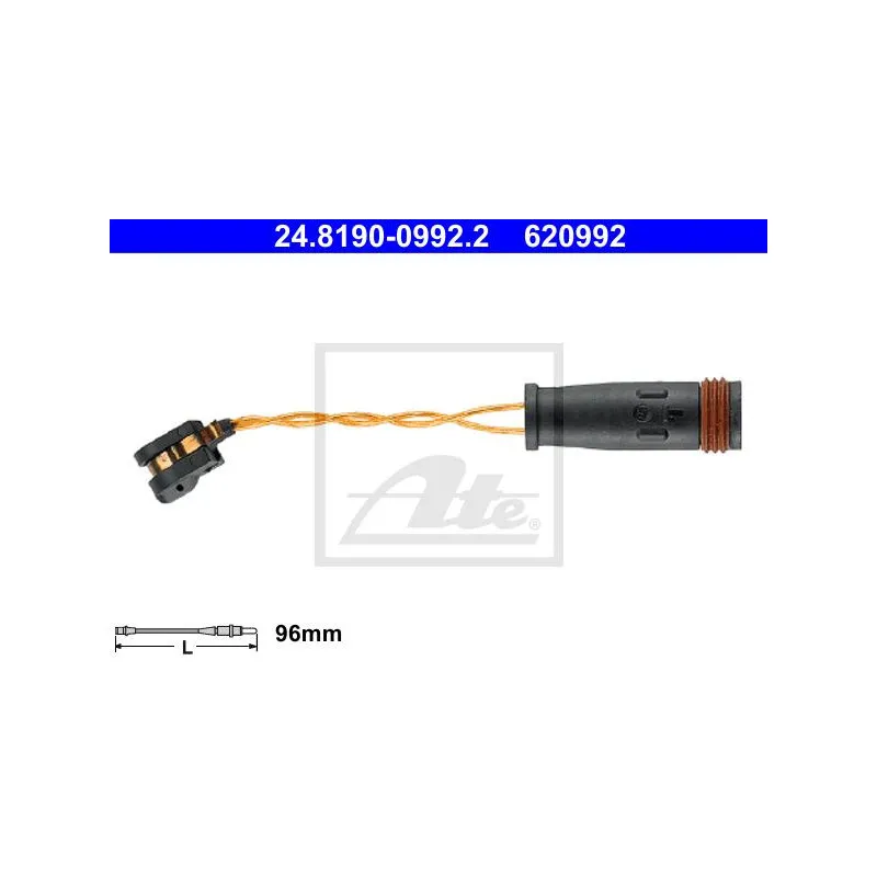 Contact d'avertissement, usure des plaquettes de frein ATE 24.8190-0992.2