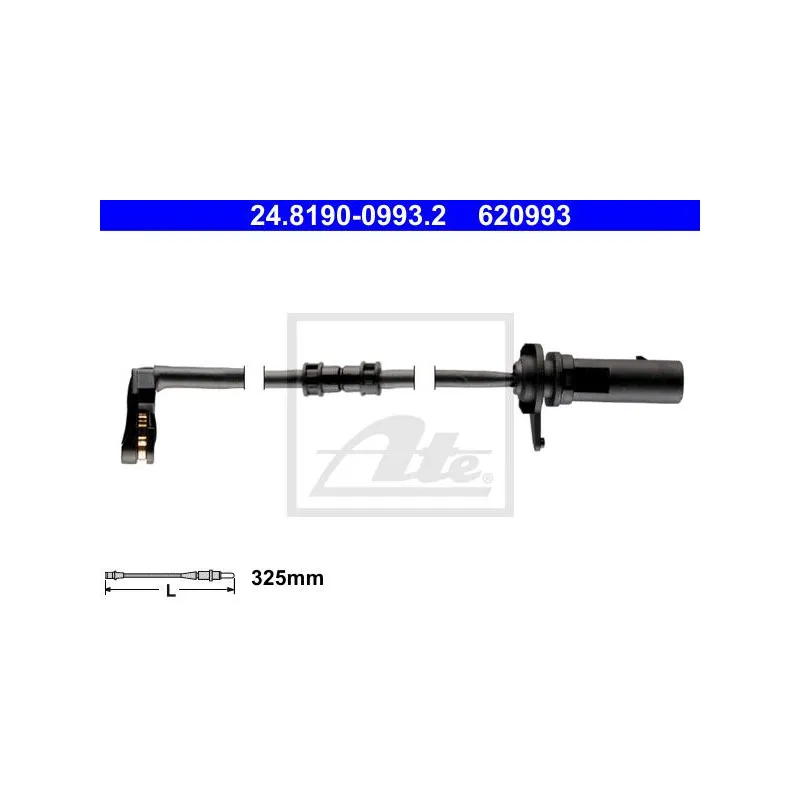 Contact d'avertissement, usure des plaquettes de frein ATE 24.8190-0993.2