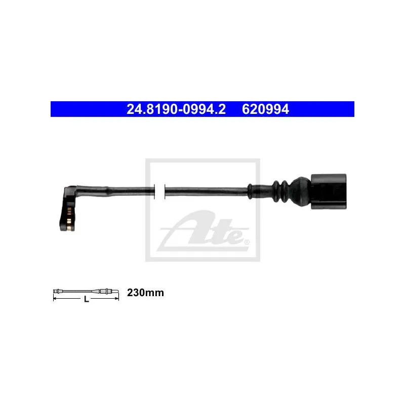 Contact d'avertissement, usure des plaquettes de frein ATE 24.8190-0994.2