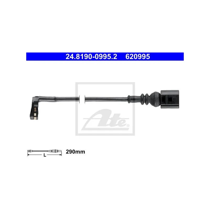 Contact d'avertissement, usure des plaquettes de frein ATE 24.8190-0995.2