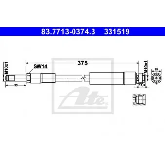 Flexible de frein ATE 83.7713-0374.3