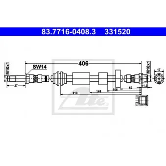 Flexible de frein ATE 83.7716-0408.3
