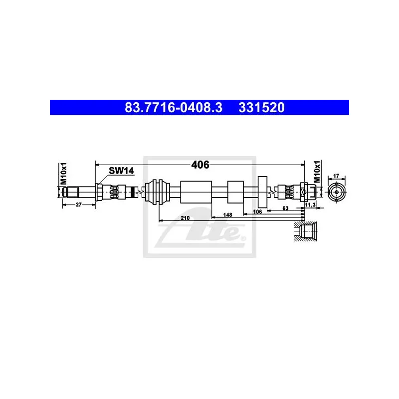 Flexible de frein ATE 83.7716-0408.3