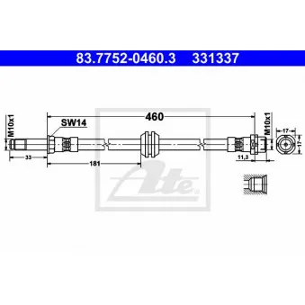 Flexible de frein ATE 83.7752-0460.3