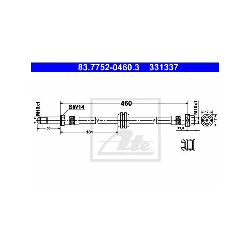 Flexible de frein ATE 83.7752-0460.3