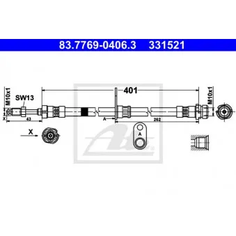 Flexible de frein ATE 83.7769-0406.3