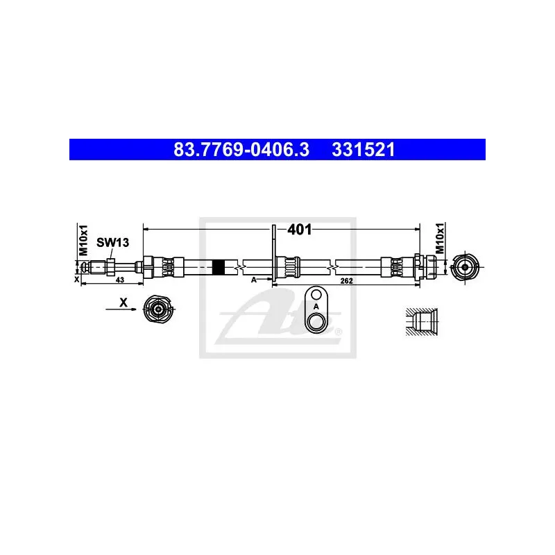Flexible de frein ATE 83.7769-0406.3