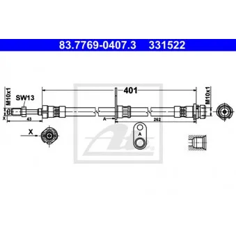 Flexible de frein ATE 83.7769-0407.3