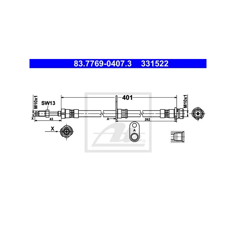Flexible de frein ATE 83.7769-0407.3