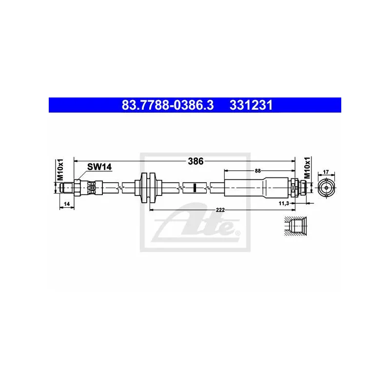 Flexible de frein ATE 83.7788-0386.3