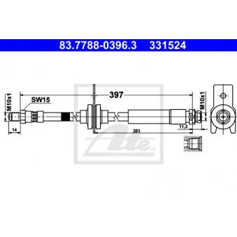 Flexible de frein ATE 83.7788-0396.3