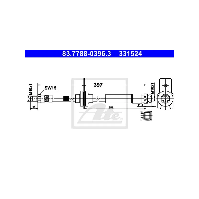 Flexible de frein ATE 83.7788-0396.3