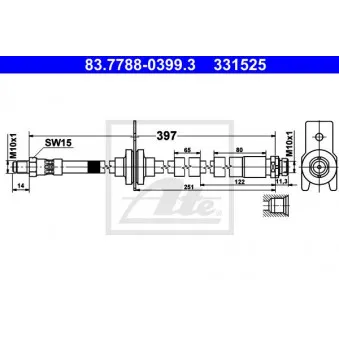 Flexible de frein ATE 83.7788-0399.3