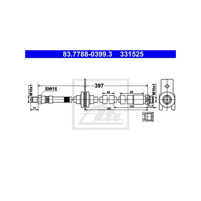 Flexible de frein ATE 83.7788-0399.3