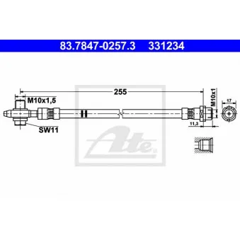 Flexible de frein ATE 83.7847-0257.3