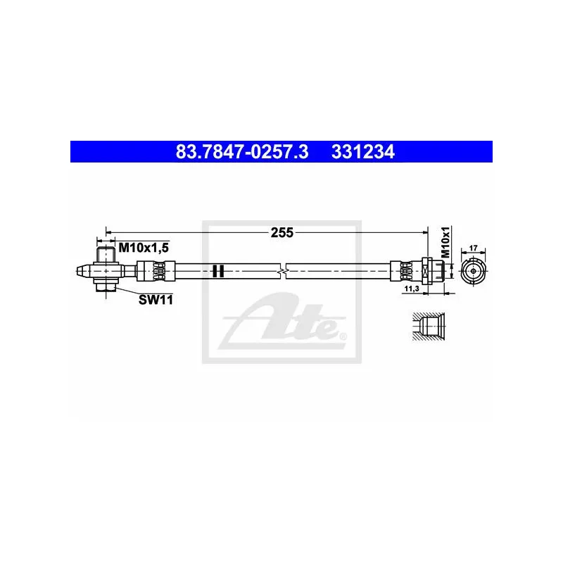 Flexible de frein ATE 83.7847-0257.3
