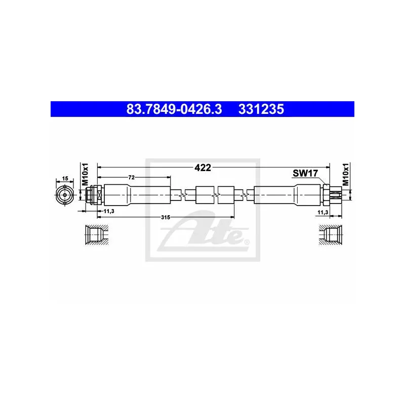 Flexible de frein ATE 83.7849-0426.3