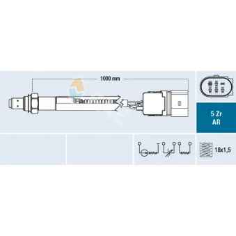 Sonde lambda FAE 75162