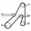Jeu de courroies trapézoïdales à nervures CONTITECH 6DPK1841D1 - Visuel 1