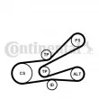 Jeu de courroies trapézoïdales à nervures CONTITECH 6PK1045K3 - Visuel 1