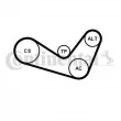 Jeu de courroies trapézoïdales à nervures CONTITECH 6PK1050K4 - Visuel 1
