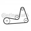 Jeu de courroies trapézoïdales à nervures CONTITECH 6PK1130K1 - Visuel 1