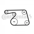 Pompe à eau+Jeu de courroie trapézoïdale à nervures CONTITECH 6PK1318WP1 - Visuel 1