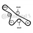 Jeu de courroies trapézoïdales à nervures CONTITECH 6PK1413D2 - Visuel 1