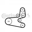 Jeu de courroies trapézoïdales à nervures CONTITECH 6PK1560K1 - Visuel 1