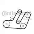 Jeu de courroies trapézoïdales à nervures CONTITECH 6PK1580K1 - Visuel 1