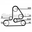 Jeu de courroies trapézoïdales à nervures CONTITECH 6PK1613D1 - Visuel 1
