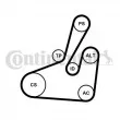 Jeu de courroies trapézoïdales à nervures CONTITECH 6PK1710K2 - Visuel 1