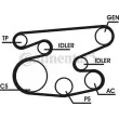 Jeu de courroies trapézoïdales à nervures CONTITECH 6PK2215D1 - Visuel 1