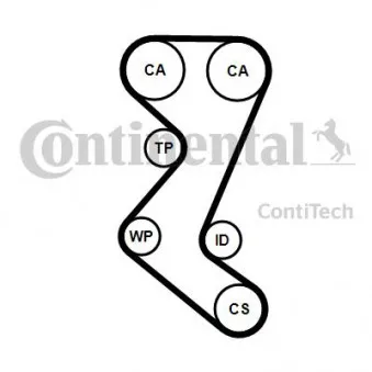 Courroie crantée CONTITECH CT1019