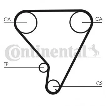 Courroie crantée CONTITECH CT1033