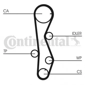 Pompe à eau + kit de courroie de distribution CONTITECH CT1099WP1