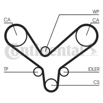 Courroie crantée CONTITECH CT1175