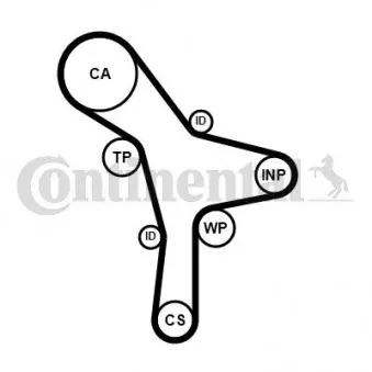 Courroie crantée CONTITECH CT1176