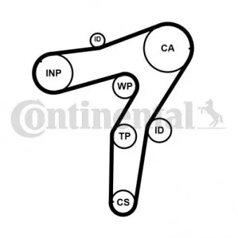 Courroie crantée CONTITECH CT1183