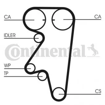 Courroie crantée CONTITECH CT543